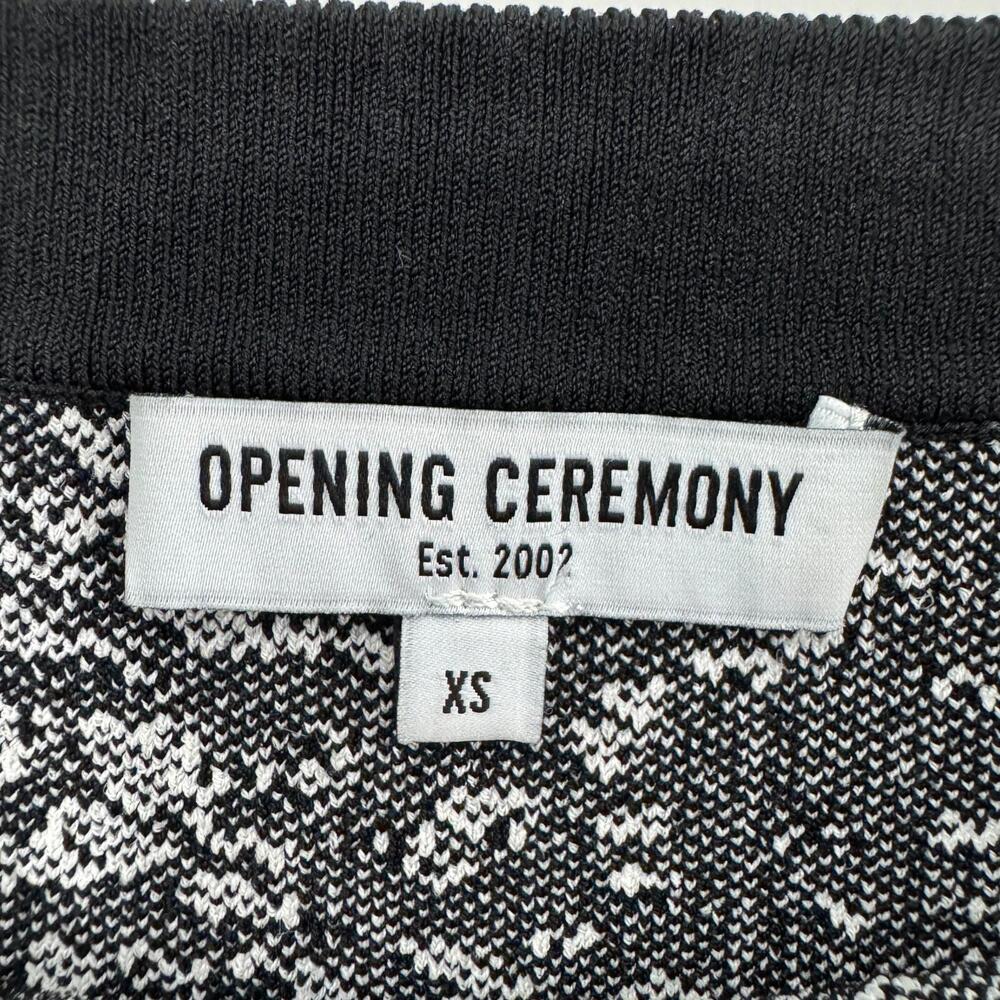 Opening Ceremony Women’s Size XS Black and White Print Knit Stretch Pencil Skirt - Picture 2 of 5